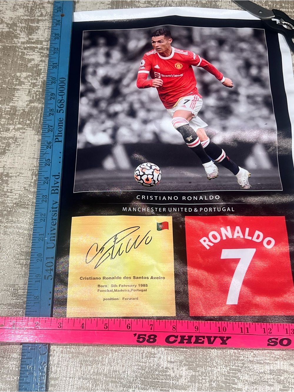 Cristiano Ronaldo Manchester United & Portugal Soccer Poster Red/Black/White